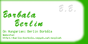 borbala berlin business card